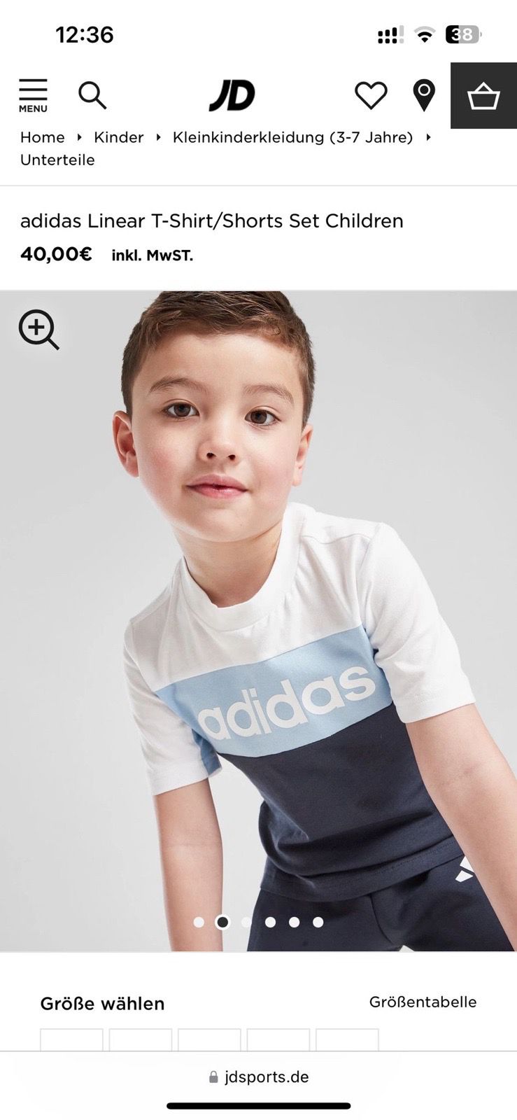 adidas Linear T-Shirt/Shorts Set